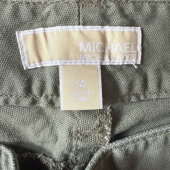 Michael Kors Olive Green Cargo Pants - Picture 2 of 4